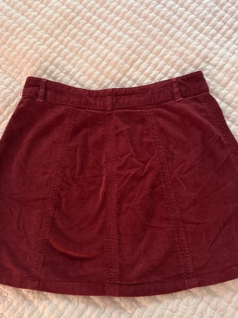 American Eagle button-down burgundy corduroy mini skirt- Size 6